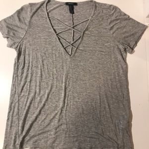 Forever 21 Criss-Cross V-neck